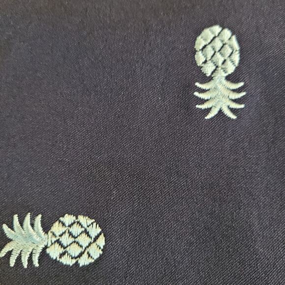 Margaret M Women's Pull On Skirt Stretch Navy  Pineapple Embroidered Size Small - Picture 6 of 8